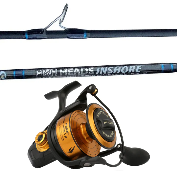 Fish Heads 7' Inshore Rod & Spinfisher VII Reel Combo