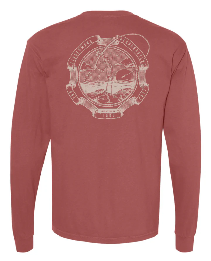 Fish Heads One Last Cast Comfort Colors Long Sleeve Shirt - Image 2