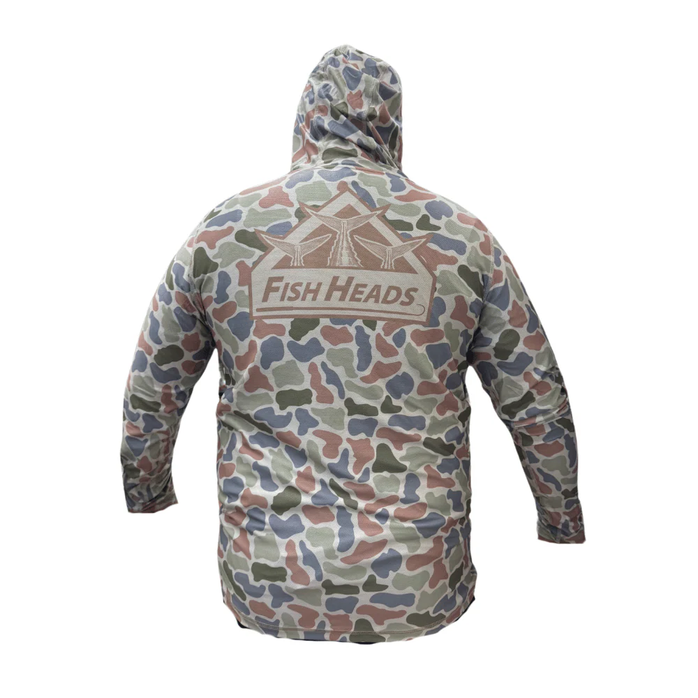 Fish Heads Triple Tuna Tail Long Sleeve Hooded Performance Shirt - Image 2