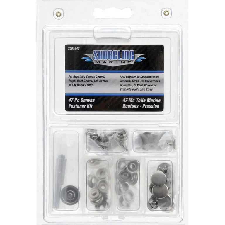 Shoreline Marine SL91647 Canvas Fastener Kit – 47 Pieces