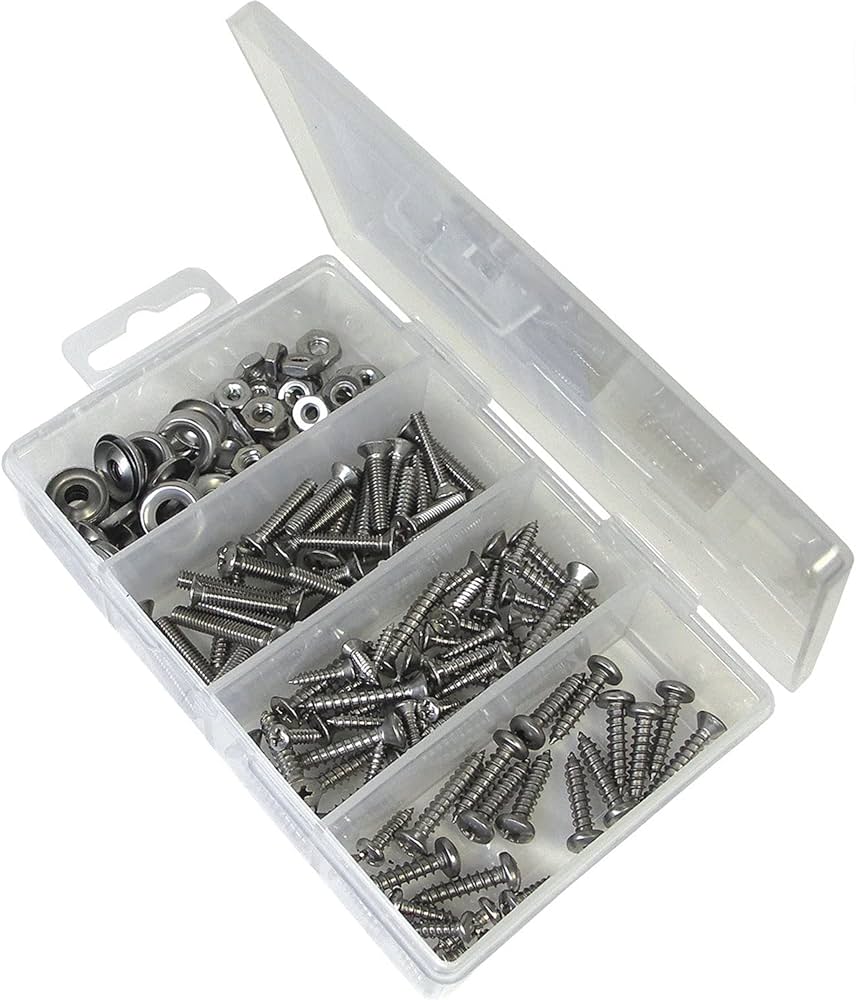 Shoreline Marine SL52164 Stainless Steel Screw Kit – 168 Pieces