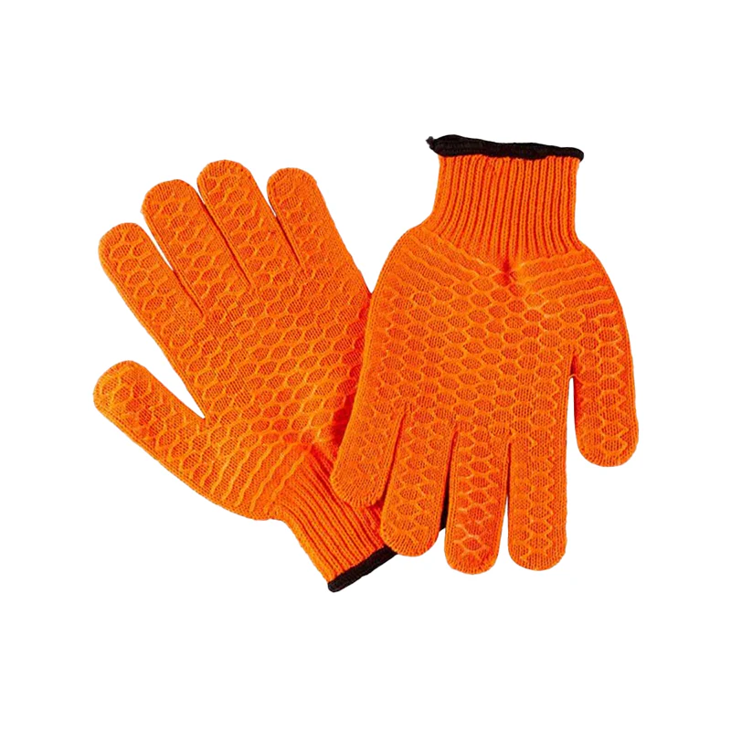 Tsunami Wet-Grip Orange Knit Gloves